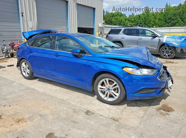 3FA6P0HD4JR130481 2018 FORD FUSION Blue Передня права чверть