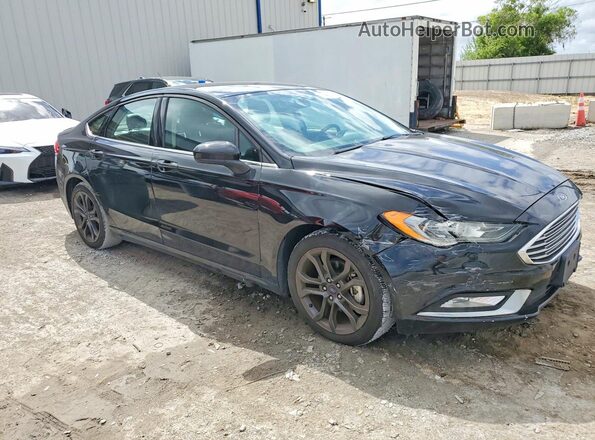 3FA6P0HD4JR201601 2018 FORD FUSION Black Przód prawy