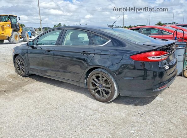 3FA6P0HD4JR201601 2018 FORD FUSION Black Tył lewy