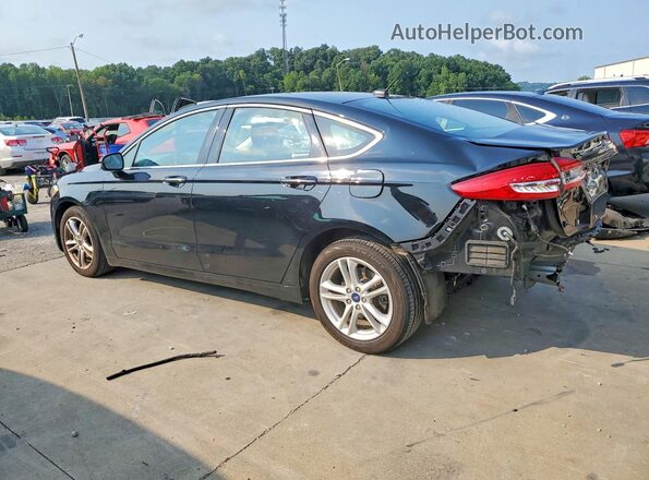 3FA6P0HD4JR259580 2018 FORD FUSION Black Задня ліва чверть