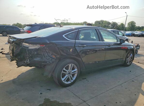 3FA6P0HD4JR259580 2018 FORD FUSION Black Задня права чверть