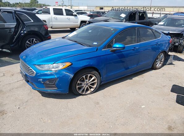 3FA6P0HD4LR113344 2020 FORD FUSION Синий Передняя левая четверть