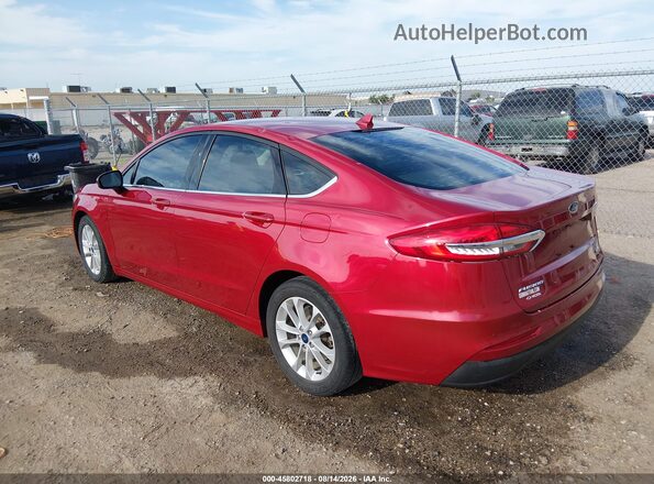 3FA6P0HD4LR156579 2020 FORD FUSION Red Rear left