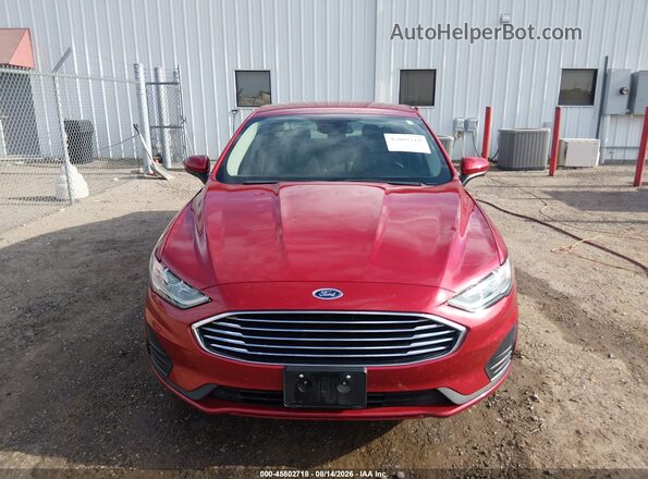 3FA6P0HD4LR156579 2020 FORD FUSION Red Instrument cluster view