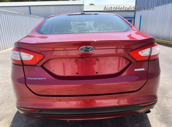 3FA6P0HD5GR265168 2016 FORD FUSION Red Вид ззаду