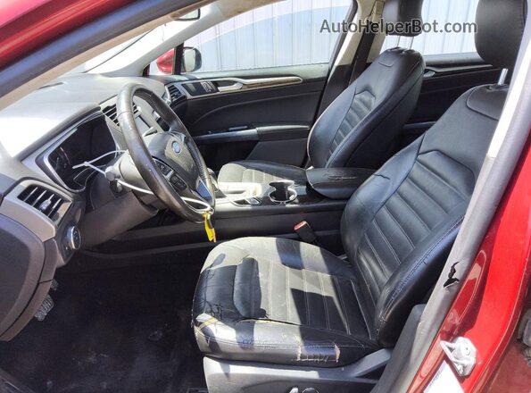 3FA6P0HD5GR265168 2016 FORD FUSION Red Вид салону спереду
