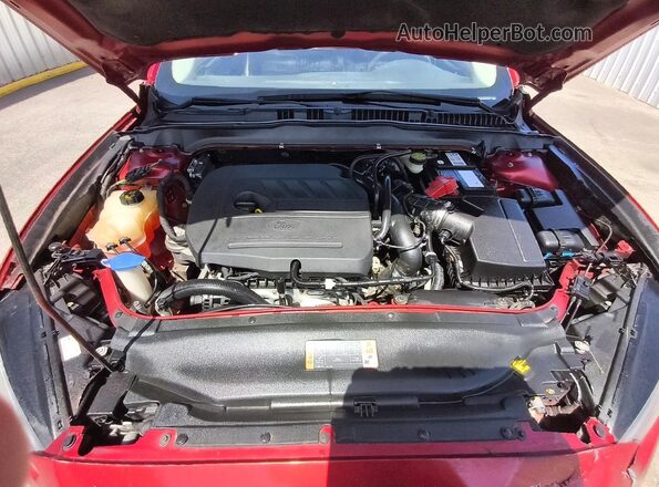 3FA6P0HD5GR265168 2016 FORD FUSION Red Вид задньої частини салону