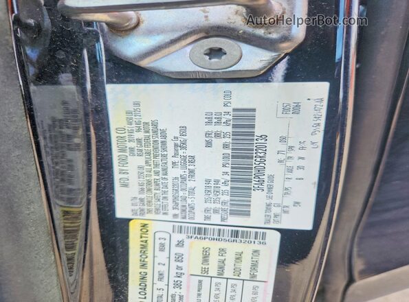 3FA6P0HD5GR320136 2016 FORD FUSION Black Вид підкапотного простору