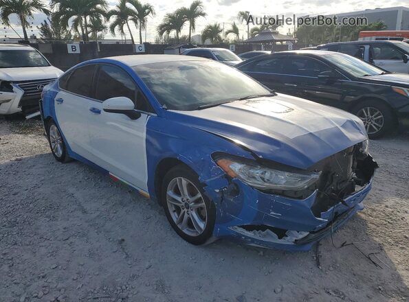 3FA6P0HD5JR184078 2018 FORD FUSION Blue წინა მარჯვენა