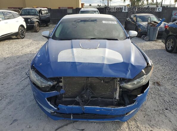 3FA6P0HD5JR184078 2018 FORD FUSION Blue წინა ხედი