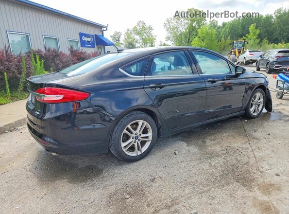 3FA6P0HD5JR199857 2018 FORD FUSION Black Задня права чверть