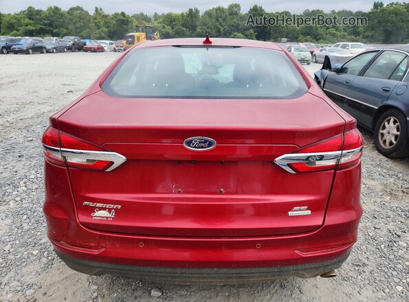 3FA6P0HD5LR184200 2020 FORD FUSION Red Vista de los asientos traseros