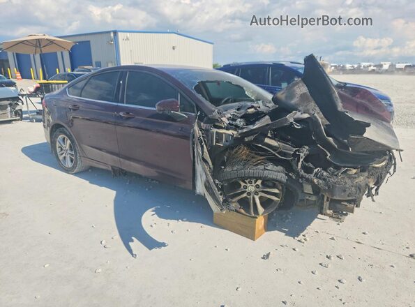 3FA6P0HD6JR224166 2018 FORD FUSION Maroon Przód prawy