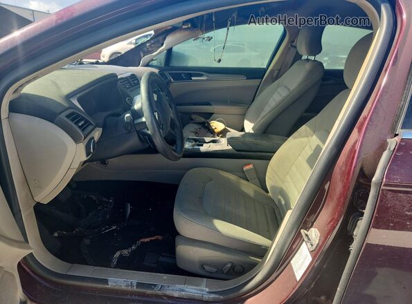3FA6P0HD6JR224166 2018 FORD FUSION Maroon Widok wnętrza z przodu