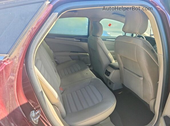 3FA6P0HD6JR224166 2018 FORD FUSION Maroon Widok tylnych siedzeń