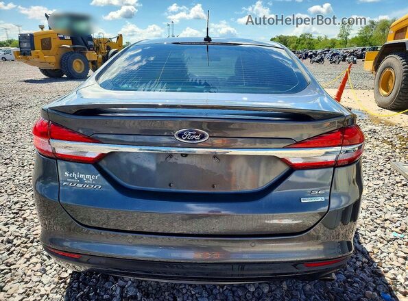 3FA6P0HD6JR280219 2018 FORD FUSION Gray Вид ззаду