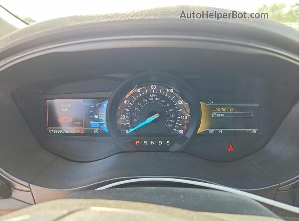 3FA6P0HD6JR280219 2018 FORD FUSION Gray Вид щитка приладів