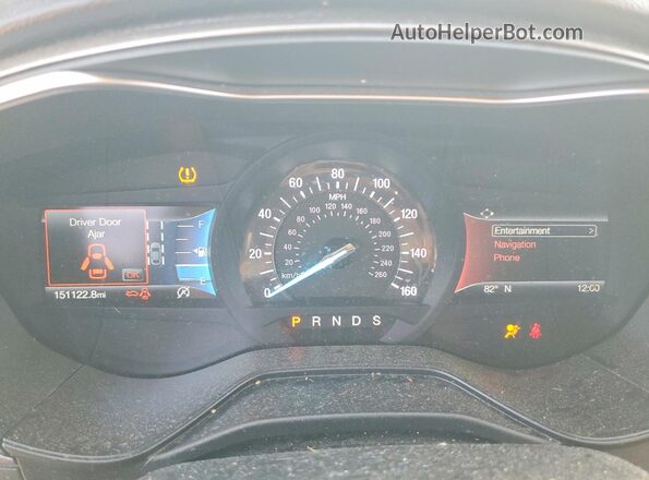 3FA6P0HD6KR126997 2019 FORD FUSION Blue Вид щитка приладів