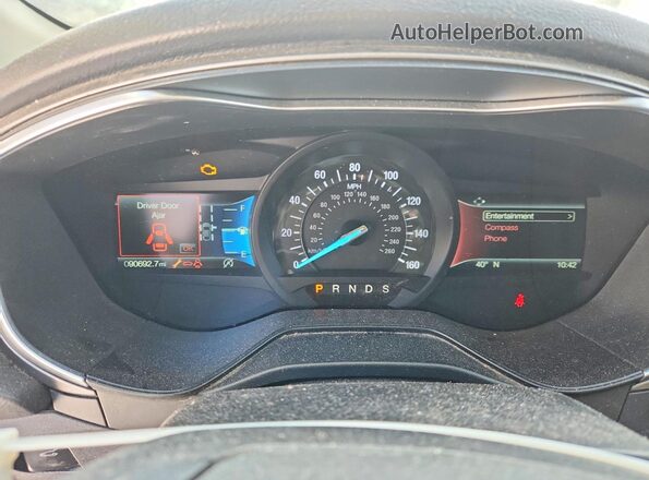 3FA6P0HD6KR209331 2019 FORD FUSION White Widok zestawu wskaźników