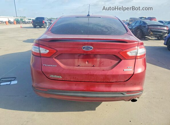 3FA6P0HD7GR105034 2016 FORD FUSION Red Rear view