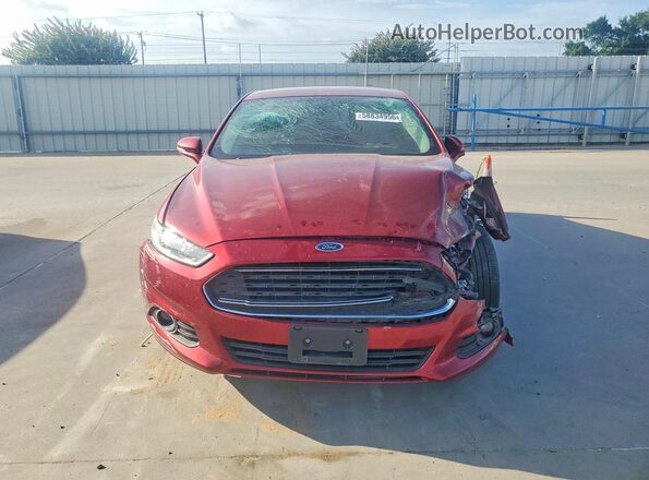3FA6P0HD7GR105034 2016 FORD FUSION Red Front view