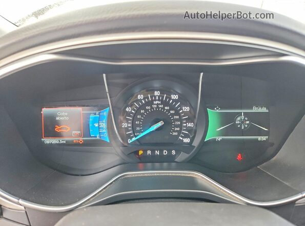 3FA6P0HD7GR187654 2016 FORD FUSION Silver Instrument cluster view