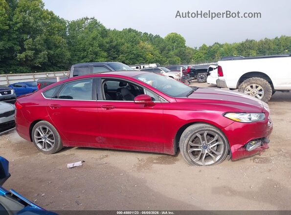 3FA6P0HD7HR250768 2017 FORD FUSION Красный Вид задней части салона