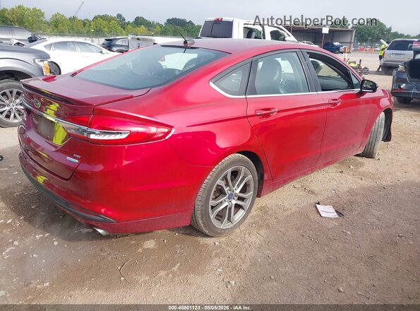 3FA6P0HD7HR250768 2017 FORD FUSION Красный Задняя правая четверть