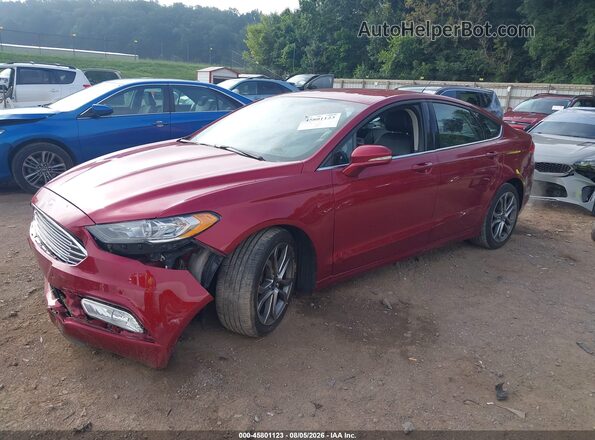3FA6P0HD7HR250768 2017 FORD FUSION Красный Передняя левая четверть