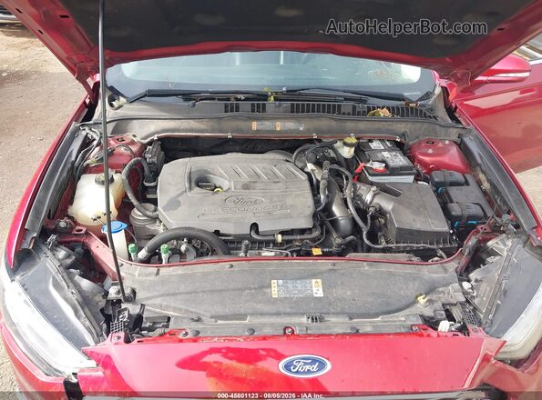 3FA6P0HD7HR250768 2017 FORD FUSION Красный Вид сзади