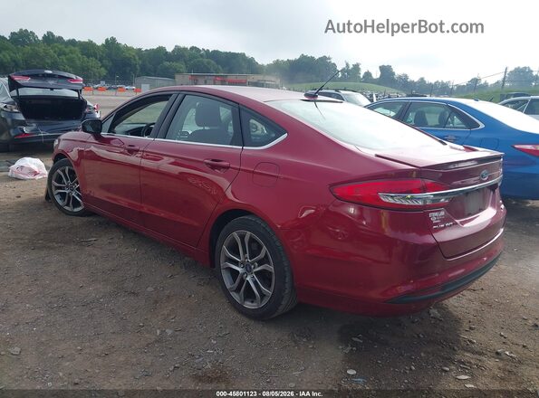3FA6P0HD7HR250768 2017 FORD FUSION Красный Задняя левая четверть