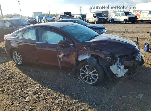 3FA6P0HD7HR263228 2017 FORD FUSION Burgundy Передня права чверть
