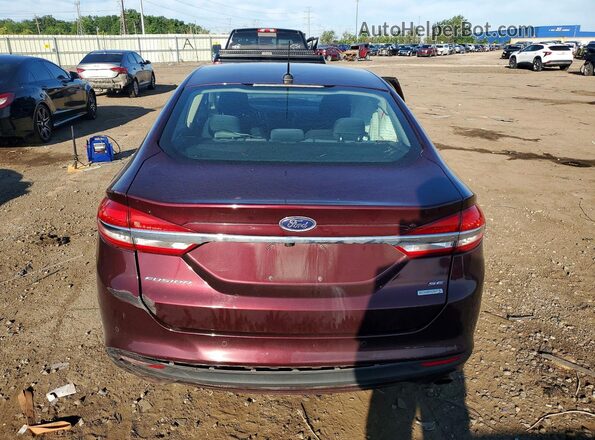 3FA6P0HD7HR263228 2017 FORD FUSION Burgundy Вид ззаду