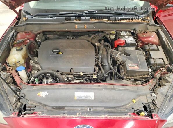 3FA6P0HD7JR142978 2018 FORD FUSION Красный Вид задней части салона
