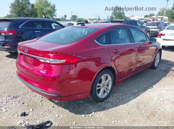 3FA6P0HD7JR179609 2018 FORD FUSION Red Trasero derecho