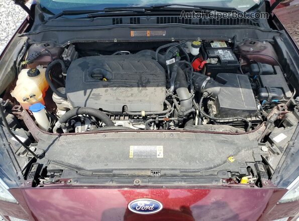 3FA6P0HD7JR229554 2018 FORD FUSION Burgundy Вид задньої частини салону