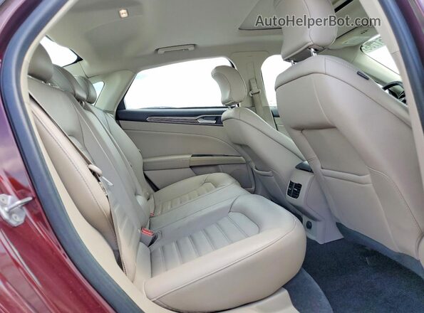 3FA6P0HD7JR229554 2018 FORD FUSION Burgundy Вид задніх сидінь