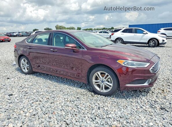 3FA6P0HD7JR229554 2018 FORD FUSION Burgundy Передня права чверть