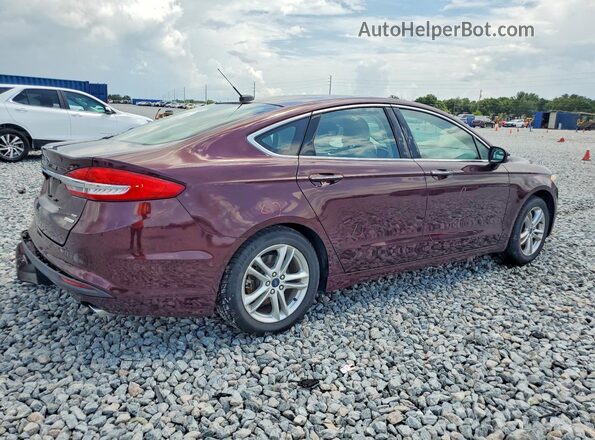 3FA6P0HD7JR229554 2018 FORD FUSION Burgundy Задня права чверть