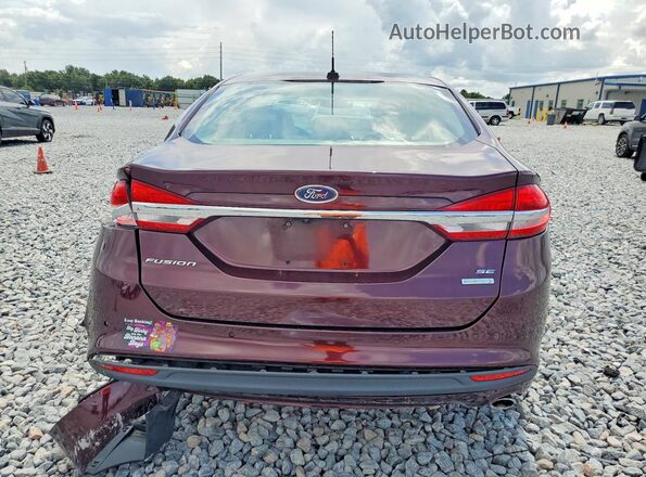 3FA6P0HD7JR229554 2018 FORD FUSION Burgundy Вид ззаду