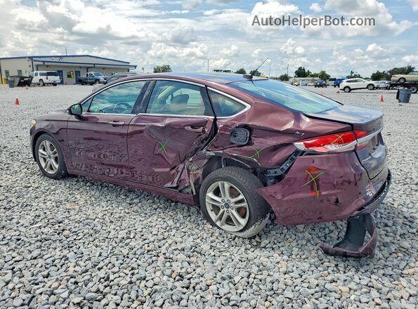 3FA6P0HD7JR229554 2018 FORD FUSION Burgundy Задня ліва чверть