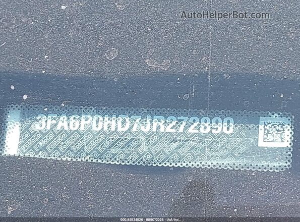 3FA6P0HD7JR272890 2018 FORD FUSION Silver 