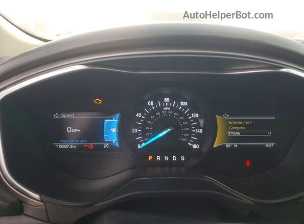 3FA6P0HD7KR268548 2019 FORD FUSION Синий Вид щитка приборов