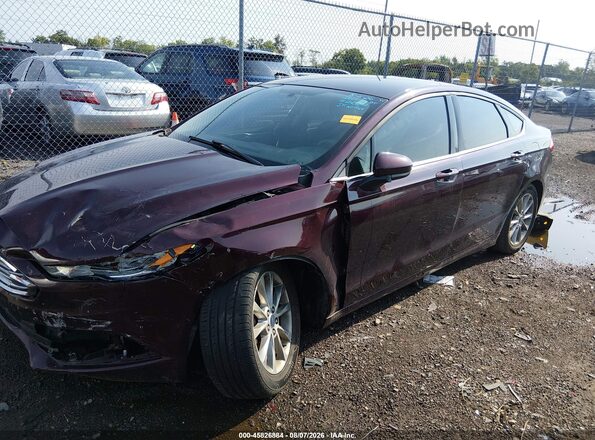 3FA6P0HD8HR240542 2017 FORD FUSION Maroon Przód lewy
