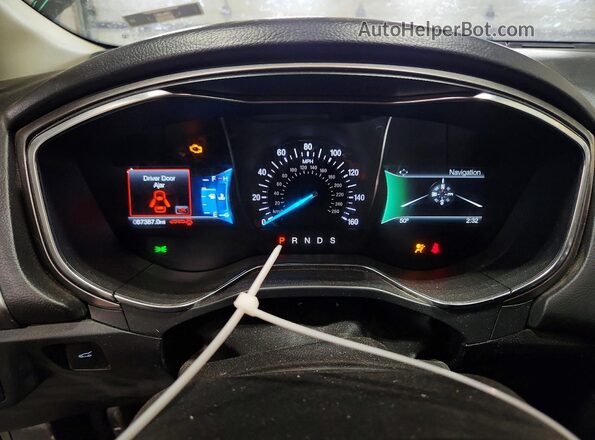 3FA6P0HD8HR407871 2017 FORD FUSION Black Widok zestawu wskaźników
