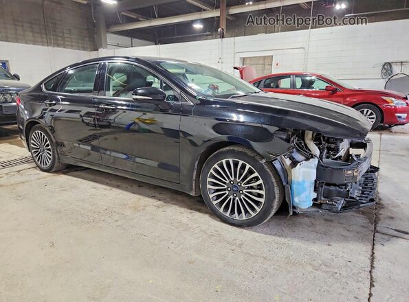 3FA6P0HD8HR407871 2017 FORD FUSION Black Przód prawy