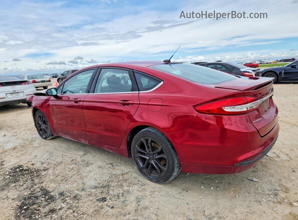3FA6P0HD8JR164794 2018 FORD FUSION Red Rear left