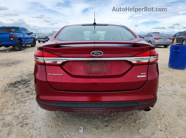 3FA6P0HD8JR164794 2018 FORD FUSION Red Rear view