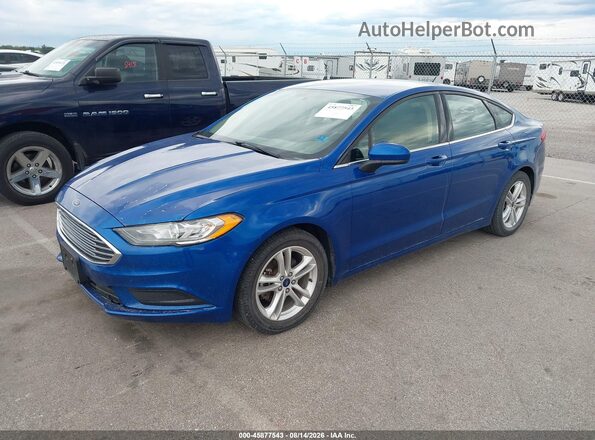 3FA6P0HD8JR232169 2018 FORD FUSION Blue Front left