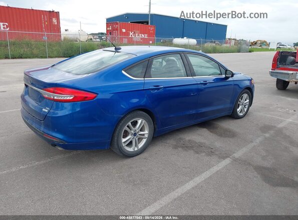 3FA6P0HD8JR232169 2018 FORD FUSION Blue Rear right